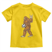 Funny Bigfoot Soccer Player Toddler T Shirt Folklore Cryptid Gift