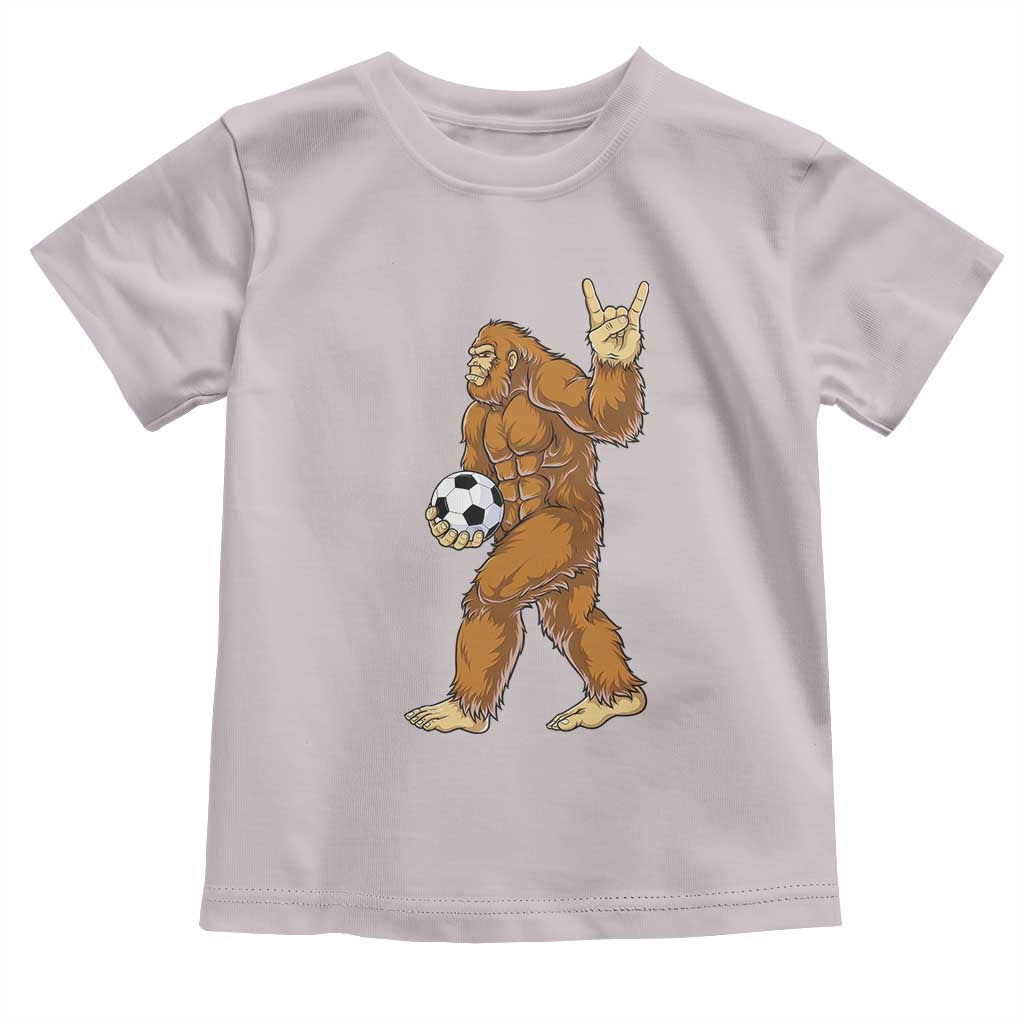 Funny Bigfoot Soccer Player Toddler T Shirt Folklore Cryptid Gift