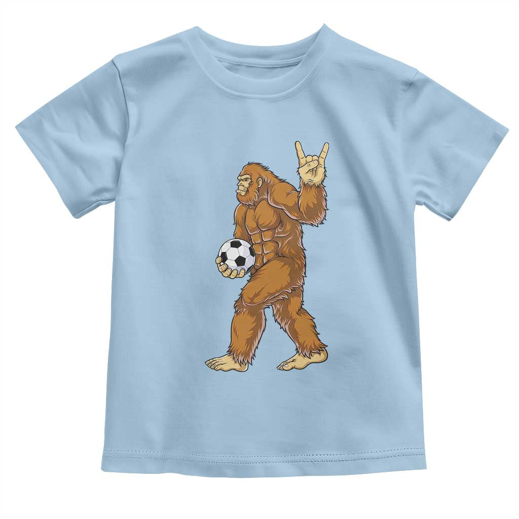 Funny Bigfoot Soccer Player Toddler T Shirt Folklore Cryptid Gift