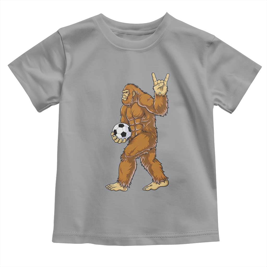 Funny Bigfoot Soccer Player Toddler T Shirt Folklore Cryptid Gift