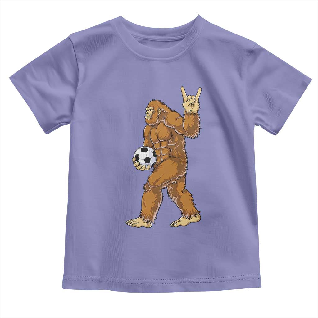 Funny Bigfoot Soccer Player Toddler T Shirt Folklore Cryptid Gift