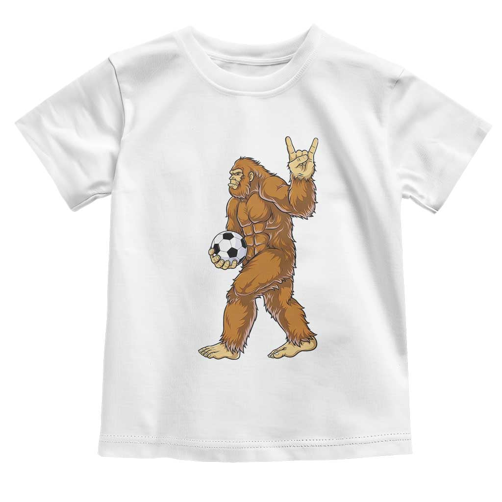 Funny Bigfoot Soccer Player Toddler T Shirt Folklore Cryptid Gift