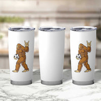 Funny Bigfoot Soccer Player Tumbler Cup Folklore Cryptid Gift