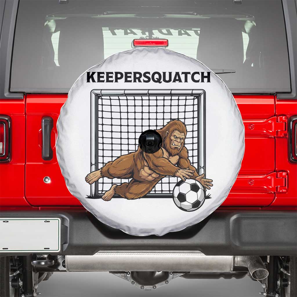 Funny Bigfoot Soccer Goalkeeper Spare Tire Cover Keepersquatch