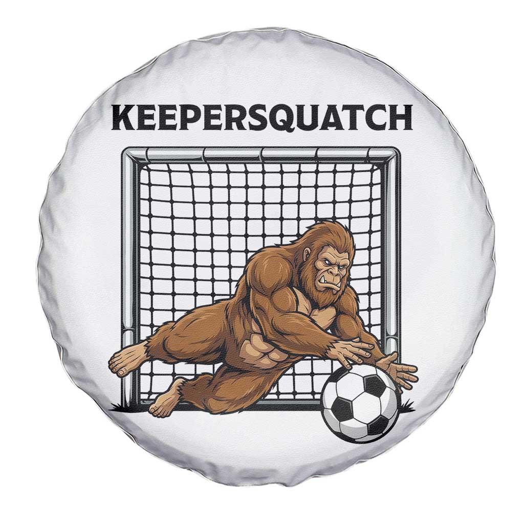 Funny Bigfoot Soccer Goalkeeper Spare Tire Cover Keepersquatch