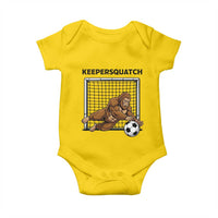 Funny Bigfoot Soccer Goalkeeper Baby Onesie Keepersquatch