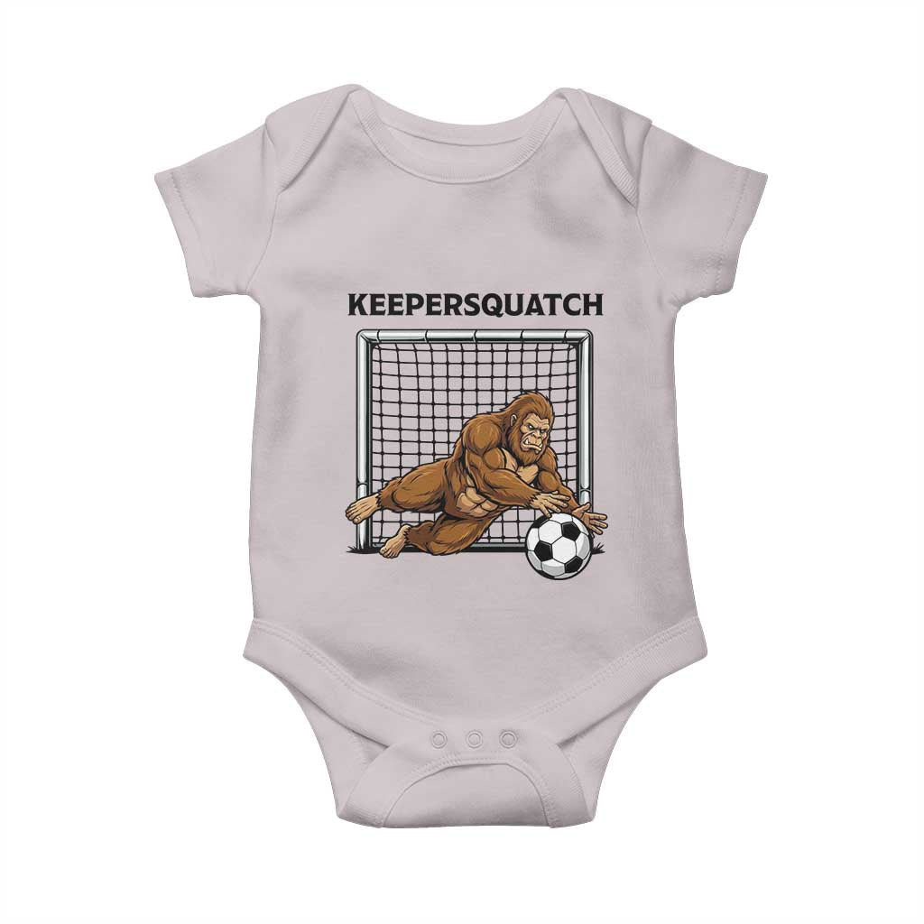 Funny Bigfoot Soccer Goalkeeper Baby Onesie Keepersquatch