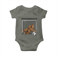 Funny Bigfoot Soccer Goalkeeper Baby Onesie Keepersquatch