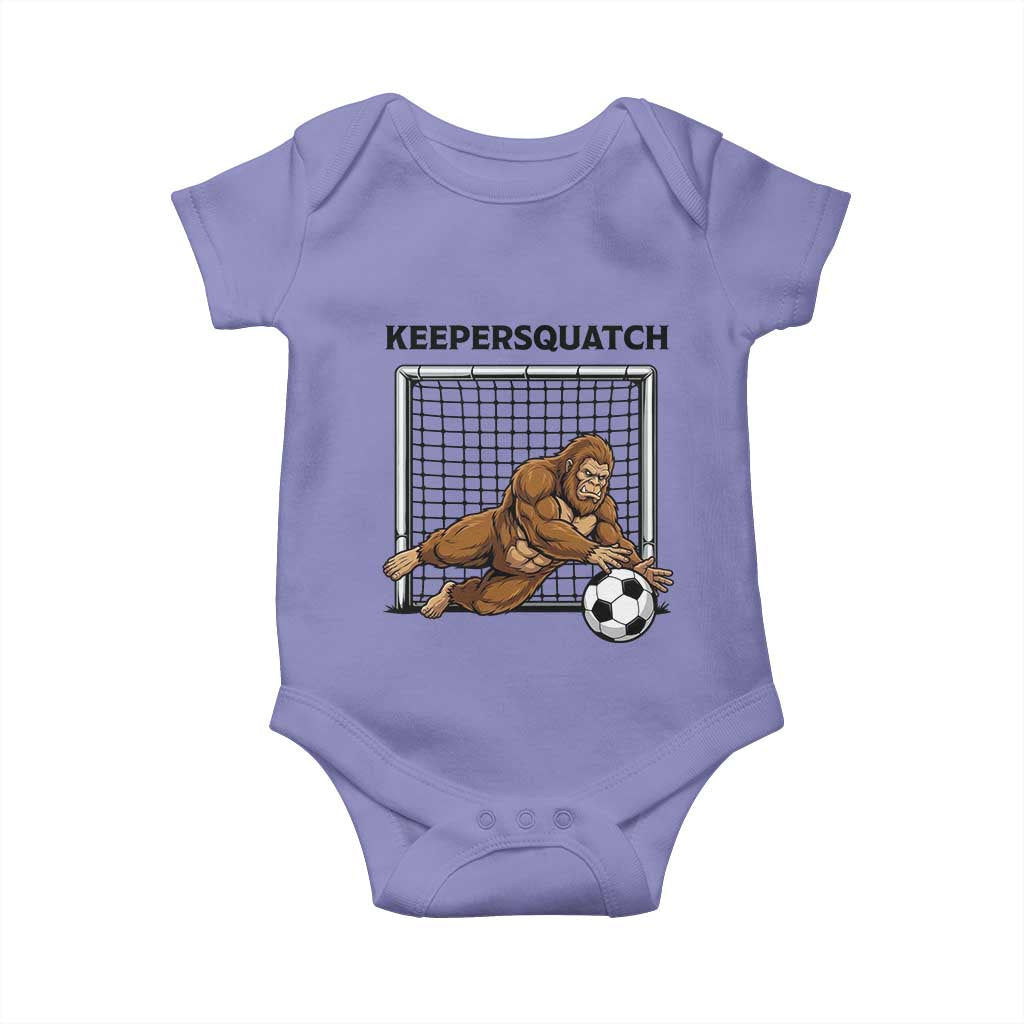 Funny Bigfoot Soccer Goalkeeper Baby Onesie Keepersquatch