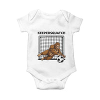 Funny Bigfoot Soccer Goalkeeper Baby Onesie Keepersquatch