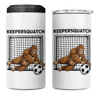 Funny Bigfoot Soccer Goalkeeper 4 in 1 Can Cooler Tumbler Keepersquatch