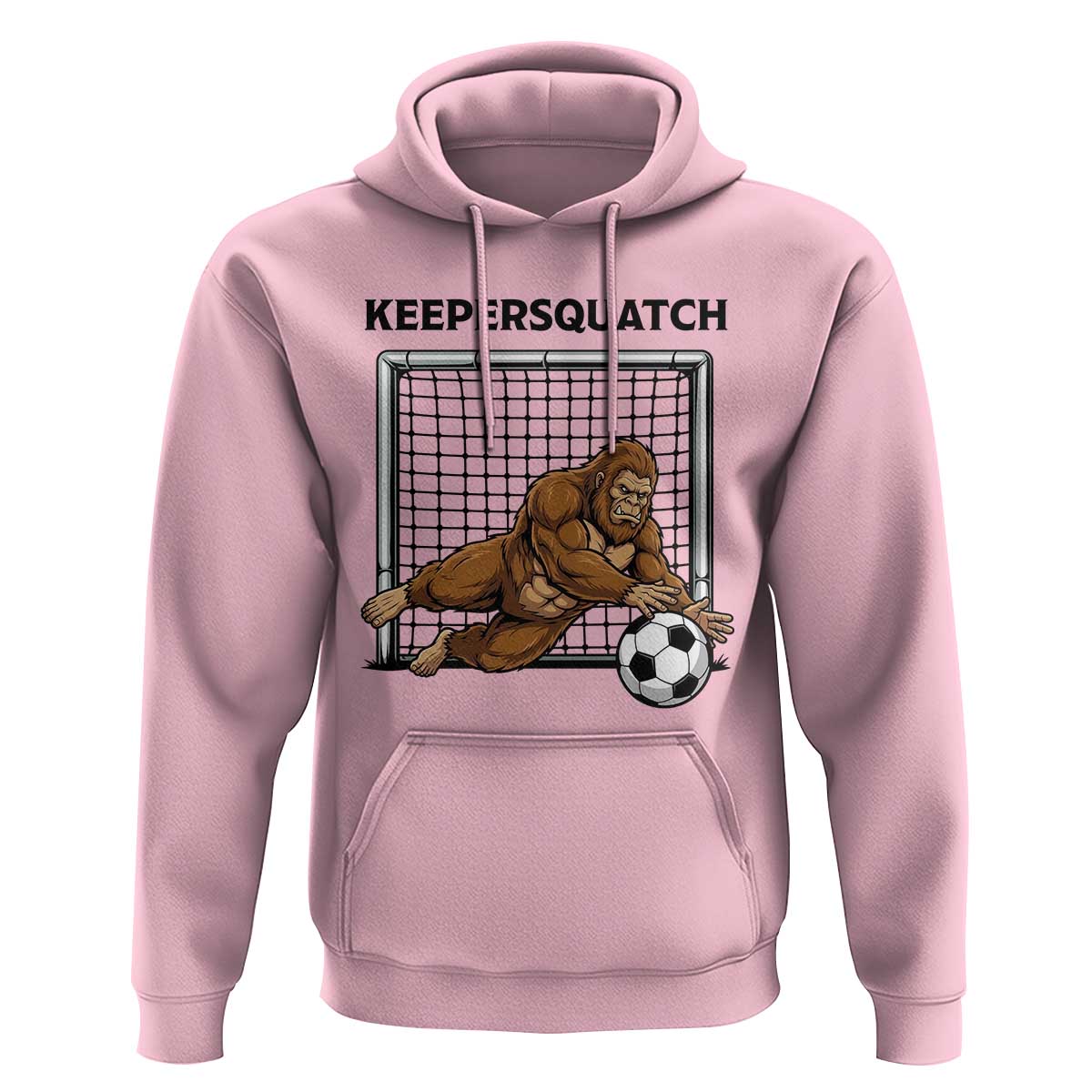Funny Bigfoot Soccer Goalkeeper Hoodie Keepersquatch