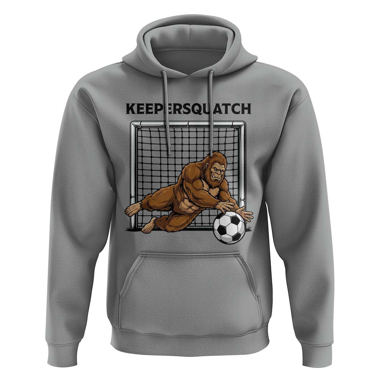 Funny Bigfoot Soccer Goalkeeper Hoodie Keepersquatch