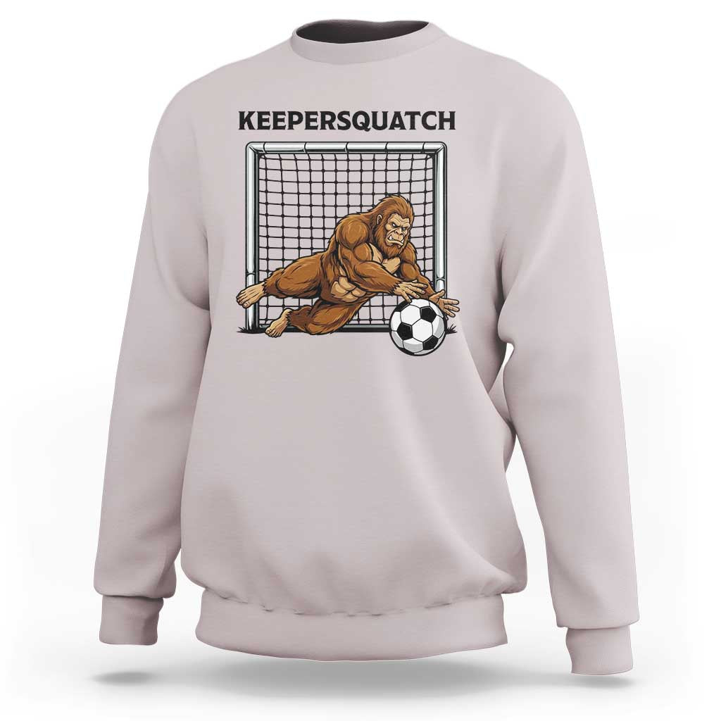 Funny Bigfoot Soccer Goalkeeper Sweatshirt Keepersquatch