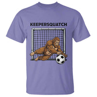 Funny Bigfoot Soccer Goalkeeper T Shirt Keepersquatch