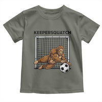 Funny Bigfoot Soccer Goalkeeper Toddler T Shirt Keepersquatch