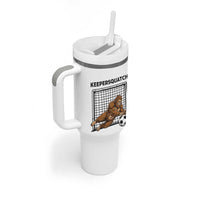 Funny Bigfoot Soccer Goalkeeper Tumbler With Handle Keepersquatch