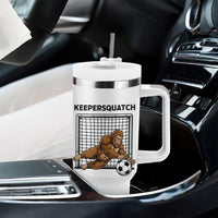 Funny Bigfoot Soccer Goalkeeper Tumbler With Handle Keepersquatch