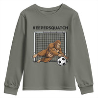 Funny Bigfoot Soccer Goalkeeper Youth Sweatshirt Keepersquatch