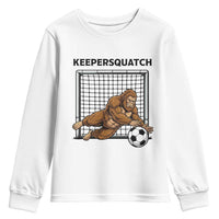Funny Bigfoot Soccer Goalkeeper Youth Sweatshirt Keepersquatch