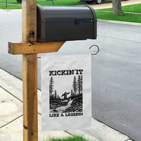 Kickin It Like A Legend Garden Flag Funny Bigfoot Soccer Player