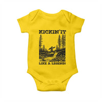 Kickin It Like A Legend Baby Onesie Funny Bigfoot Soccer Player