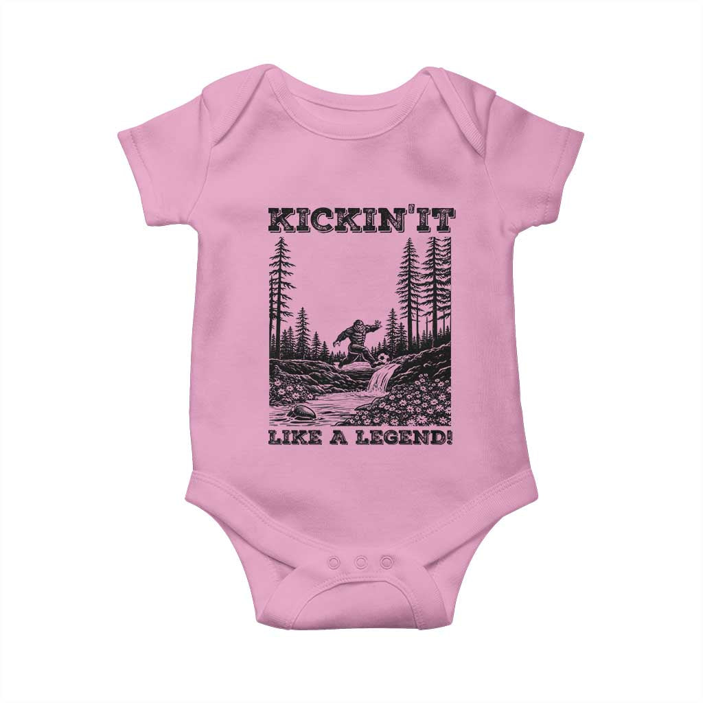Kickin It Like A Legend Baby Onesie Funny Bigfoot Soccer Player