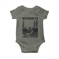 Kickin It Like A Legend Baby Onesie Funny Bigfoot Soccer Player