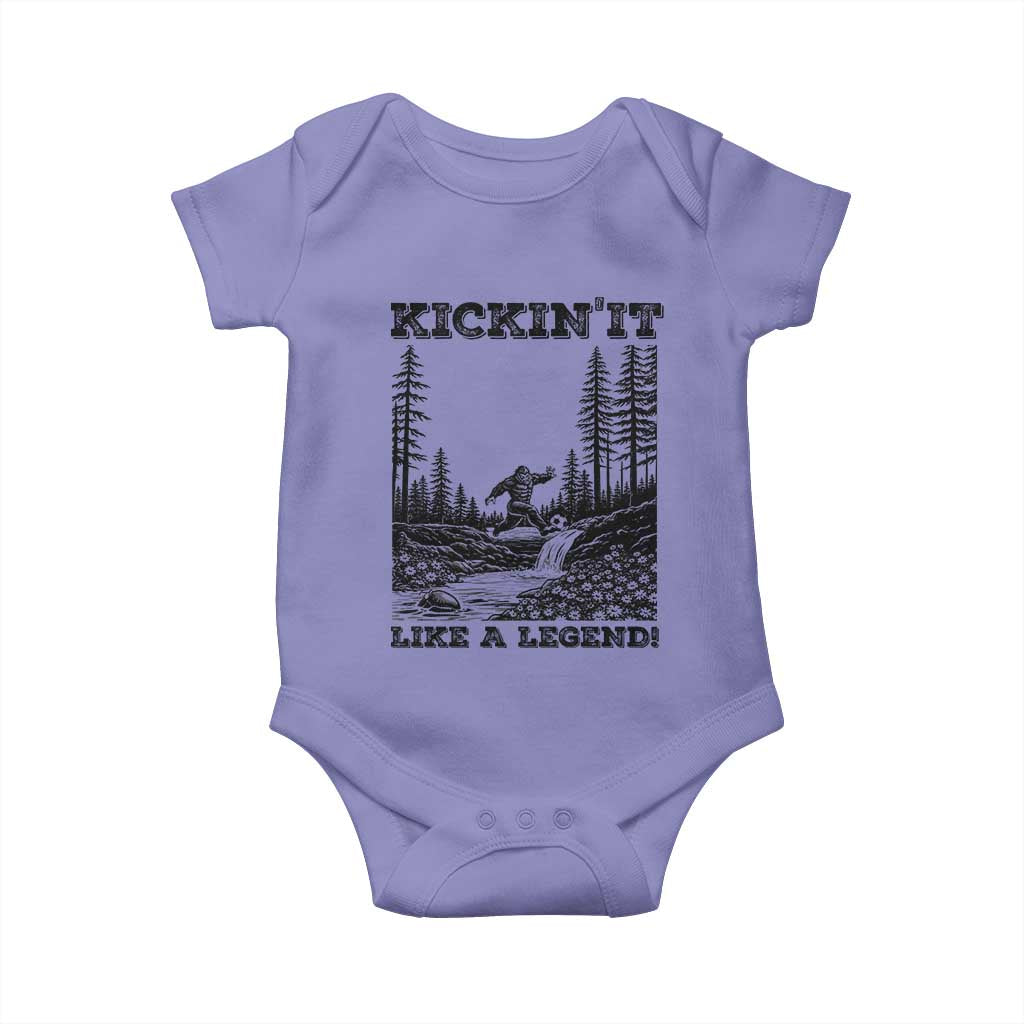 Kickin It Like A Legend Baby Onesie Funny Bigfoot Soccer Player