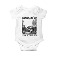 Kickin It Like A Legend Baby Onesie Funny Bigfoot Soccer Player