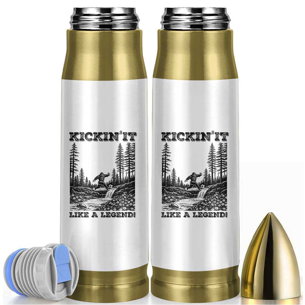 Kickin It Like A Legend Bullet Tumbler Funny Bigfoot Soccer Player