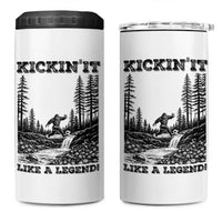 Kickin It Like A Legend 4 in 1 Can Cooler Tumbler Funny Bigfoot Soccer Player