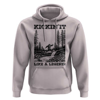 Kickin It Like A Legend Hoodie Funny Bigfoot Soccer Player