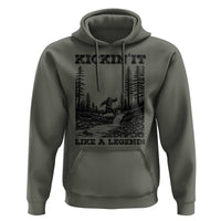 Kickin It Like A Legend Hoodie Funny Bigfoot Soccer Player