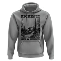 Kickin It Like A Legend Hoodie Funny Bigfoot Soccer Player