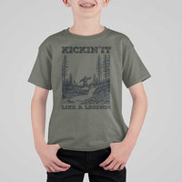 Kickin It Like A Legend T Shirt For Kid Funny Bigfoot Soccer Player