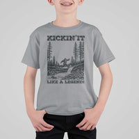Kickin It Like A Legend T Shirt For Kid Funny Bigfoot Soccer Player