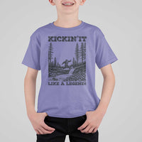 Kickin It Like A Legend T Shirt For Kid Funny Bigfoot Soccer Player