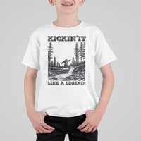 Kickin It Like A Legend T Shirt For Kid Funny Bigfoot Soccer Player