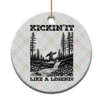 Kickin It Like A Legend Ceramic Ornament Funny Bigfoot Soccer Player