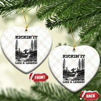 Kickin It Like A Legend Ceramic Ornament Funny Bigfoot Soccer Player