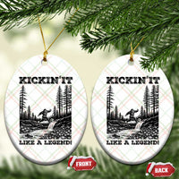 Kickin It Like A Legend Ceramic Ornament Funny Bigfoot Soccer Player