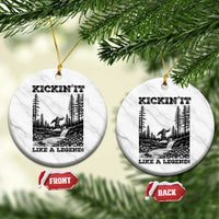 Kickin It Like A Legend Ceramic Ornament Funny Bigfoot Soccer Player