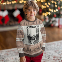 Kickin It Like A Legend Ugly Christmas Sweater Funny Bigfoot Soccer Player