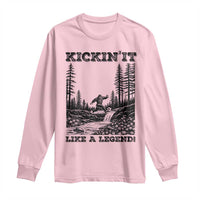 Kickin It Like A Legend Long Sleeve Shirt Funny Bigfoot Soccer Player