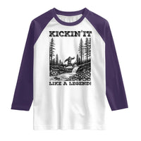 Kickin It Like A Legend Raglan Shirt Funny Bigfoot Soccer Player