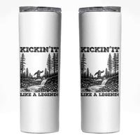 Kickin It Like A Legend Skinny Tumbler Funny Bigfoot Soccer Player