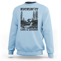 Kickin It Like A Legend Sweatshirt Funny Bigfoot Soccer Player