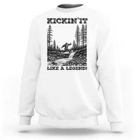 Kickin It Like A Legend Sweatshirt Funny Bigfoot Soccer Player
