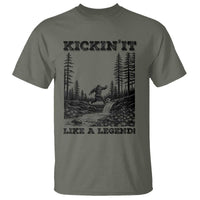 Kickin It Like A Legend T Shirt Funny Bigfoot Soccer Player